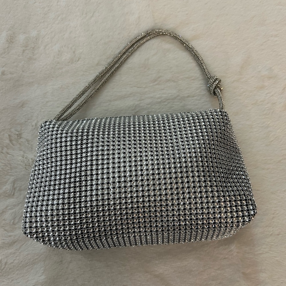SHEIN Silver Rhinestone Shoulder Bag Timeless Elegance